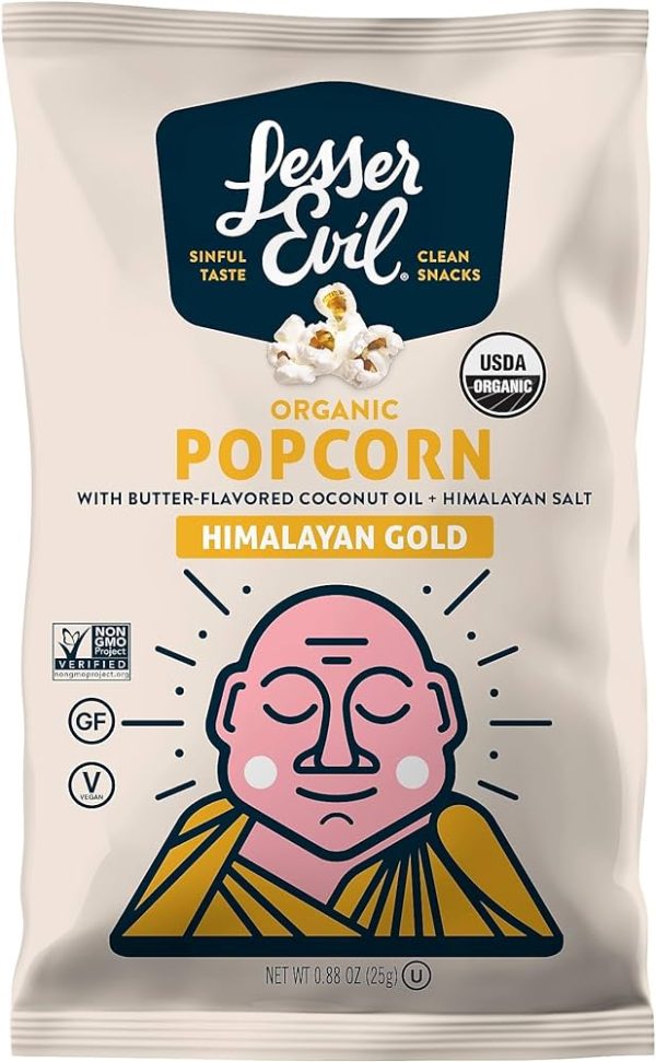 Lesser Evil Himalayan Gold Popcorn 4.6oz 12ct